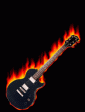 Burning guitar